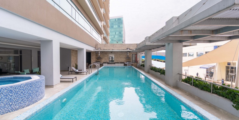 GeoBienes - Departamento amoblado en alquiler en Edificio Elite Building, Guayaquil - Plusvalia Guayaquil Casas de venta y alquiler Inmobiliaria Ecuador