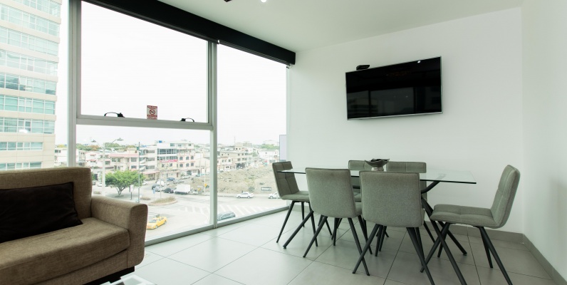 GeoBienes - Departamento amoblado en alquiler ubicado en el Edificio Quo Luxury Apartments - Plusvalia Guayaquil Casas de venta y alquiler Inmobiliaria Ecuador