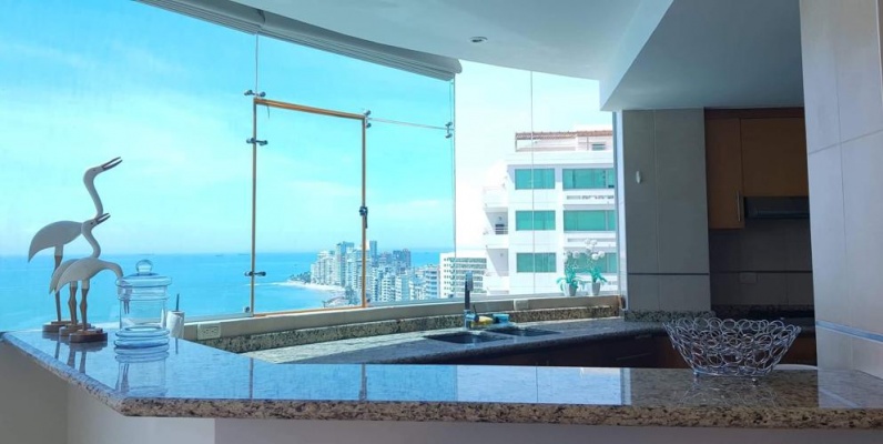 GeoBienes - Departamento amoblado en alquiler ubicado en Salinas, San lorenzo - Plusvalia Guayaquil Casas de venta y alquiler Inmobiliaria Ecuador