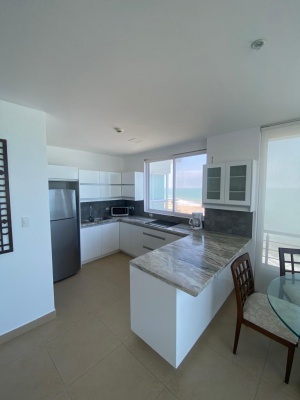Departamento amoblado en venta ubicado en Condomio Punta Mar, General Villamil GeoBienes - Departamento amoblado con vista al mar en venta, Punta Mar, Playas - Plusvalia Guayaquil Casas de venta y alquiler Inmobiliaria Ecuador