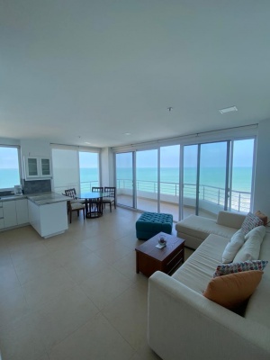 Departamento amoblado en venta ubicado en Condomio Punta Mar, General Villamil GeoBienes - Departamento amoblado con vista al mar en venta, Punta Mar, Playas - Plusvalia Guayaquil Casas de venta y alquiler Inmobiliaria Ecuador