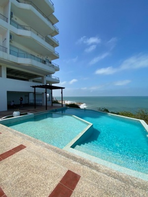 Departamento amoblado en venta ubicado en Condomio Punta Mar, General Villamil GeoBienes - Departamento amoblado con vista al mar en venta, Punta Mar, Playas - Plusvalia Guayaquil Casas de venta y alquiler Inmobiliaria Ecuador