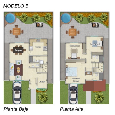 GeoBienes - Modelo B casa en venta con 3 dormitorios en Costa Real Guayaquil - Plusvalia Guayaquil Casas de venta y alquiler Inmobiliaria Ecuador
