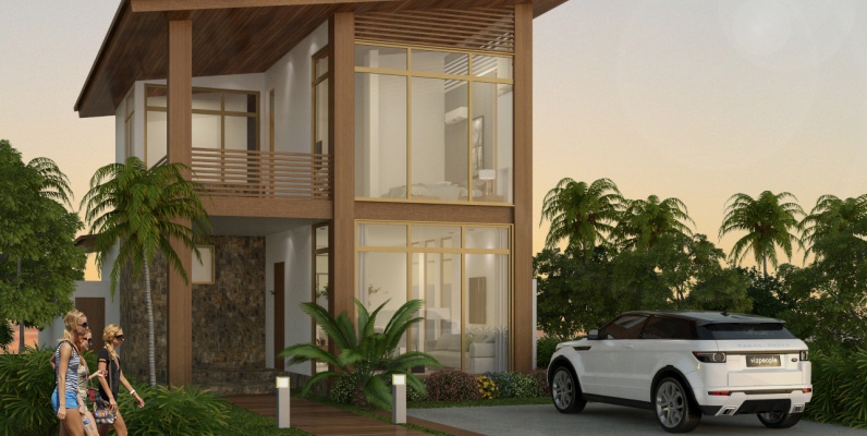 GeoBienes - Modelo Maui (127 m2) - Urbanización Cumbres de Ayangue - Plusvalia Guayaquil Casas de venta y alquiler Inmobiliaria Ecuador