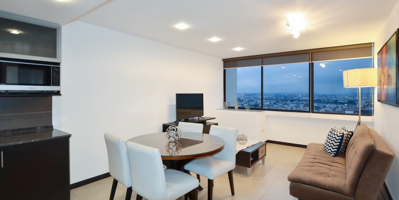 Preciosa Suite Amoblada Bellini IV GeoBienes - Suite en alquiler en Bellini IV sector centro de Guayaquil - Plusvalia Guayaquil Casas de venta y alquiler Inmobiliaria Ecuador