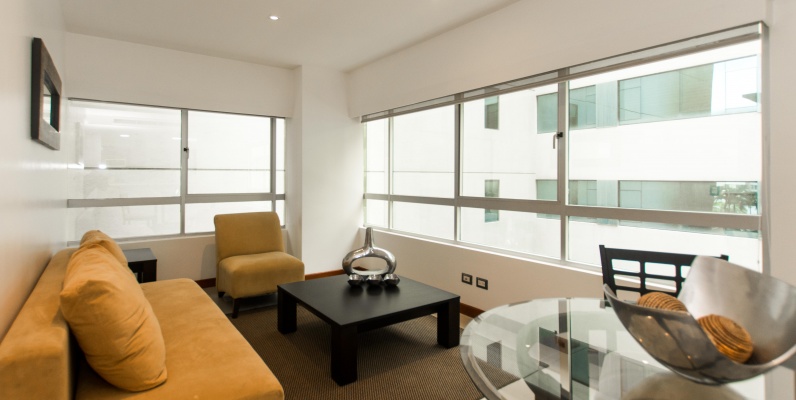 GeoBienes - Suite amoblada en venta (Incluye Wifi y DirectTV) - Torre del Sol I - Plusvalia Guayaquil Casas de venta y alquiler Inmobiliaria Ecuador
