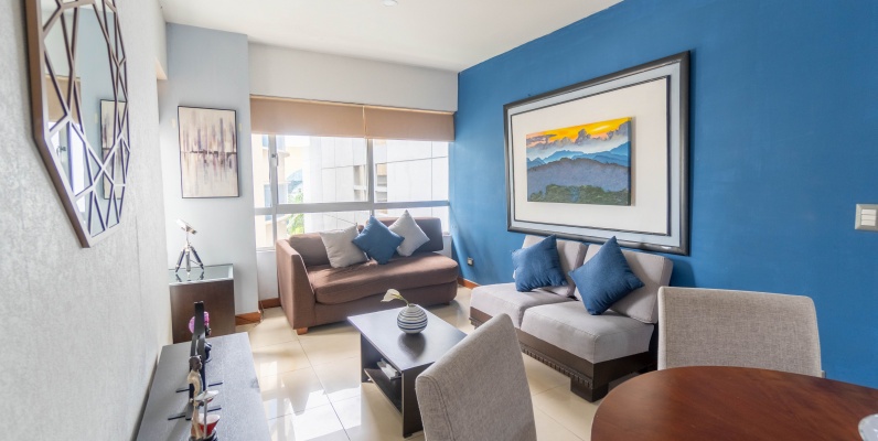 Suite amoblada en venta ubicada en Torres del Sol, Norte de Guayaquil GeoBienes - Suite amoblada en venta ubicada en Torres del Sol, Norte de Guayaquil - Plusvalia Guayaquil Casas de venta y alquiler Inmobiliaria Ecuador