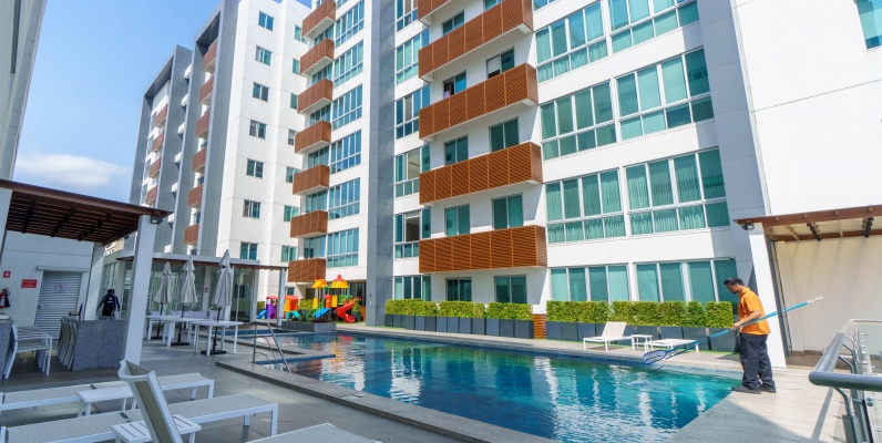 Suite en alquiler ubicado en Edificio 100 Olivos Parc, Los Ceibos GeoBienes - Suite en alquiler ubicado en Edificio 100 Olivos Parc, Los Ceibos - Plusvalia Guayaquil Casas de venta y alquiler Inmobiliaria Ecuador