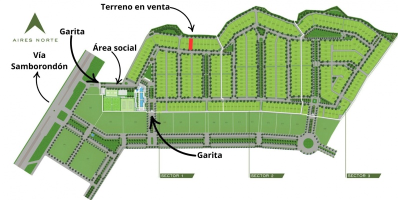 Terreno en venta ubicado en Urbanización Aires Norte (de Batan), Samborondón GeoBienes - Terreno en venta ubicado en Urbanización Aires Norte (de Batan), Samborondón - Plusvalia Guayaquil Casas de venta y alquiler Inmobiliaria Ecuador