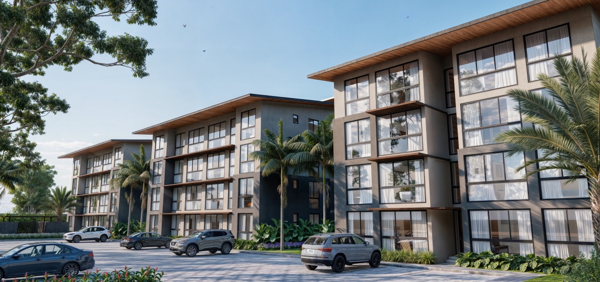 GeoBienes - Ferrara departamentos de una y dos habitaciones en venta en Samborondón en proyecto Ferrara, Isla Celeste - Plusvalia Guayaquil Casas de venta y alquiler Inmobiliaria Ecuador